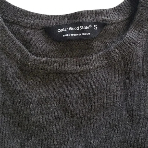Cedar Wood State Gray Acrylic Sweater S - Picture 4 of 4